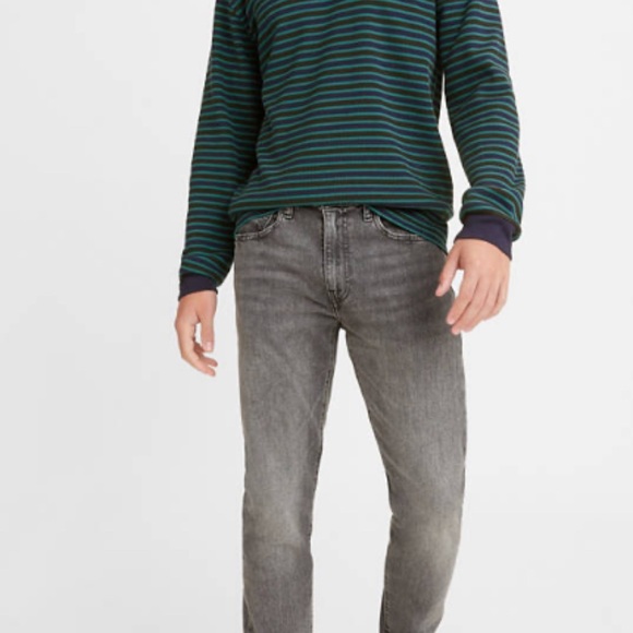 Men’s Levi’s 512 Slim Taper Black Washed Jeans Size W33 L34 - Picture 2 of 14